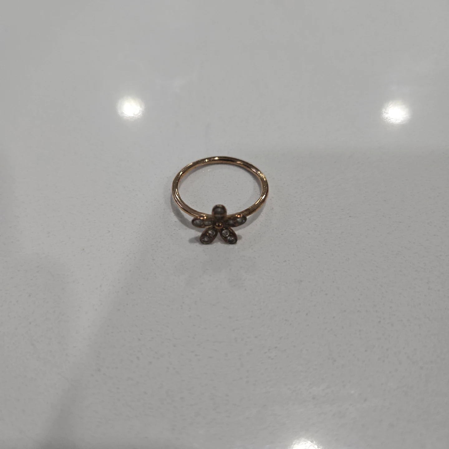 Pandora Rose Gold Dazzling Daisy Ring Size 8 - photo 2