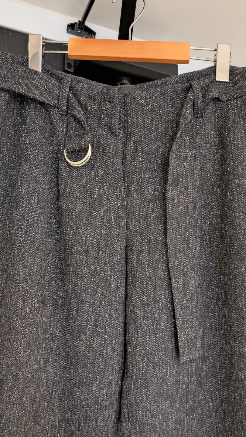 Next Grey Herringbone Trousers - Size UK 12R / CAD 8R - photo 2