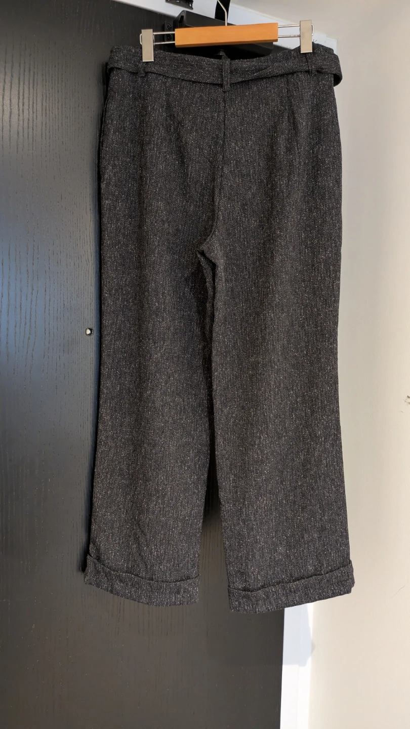 Next Grey Herringbone Trousers - Size UK 12R / CAD 8R - photo 4