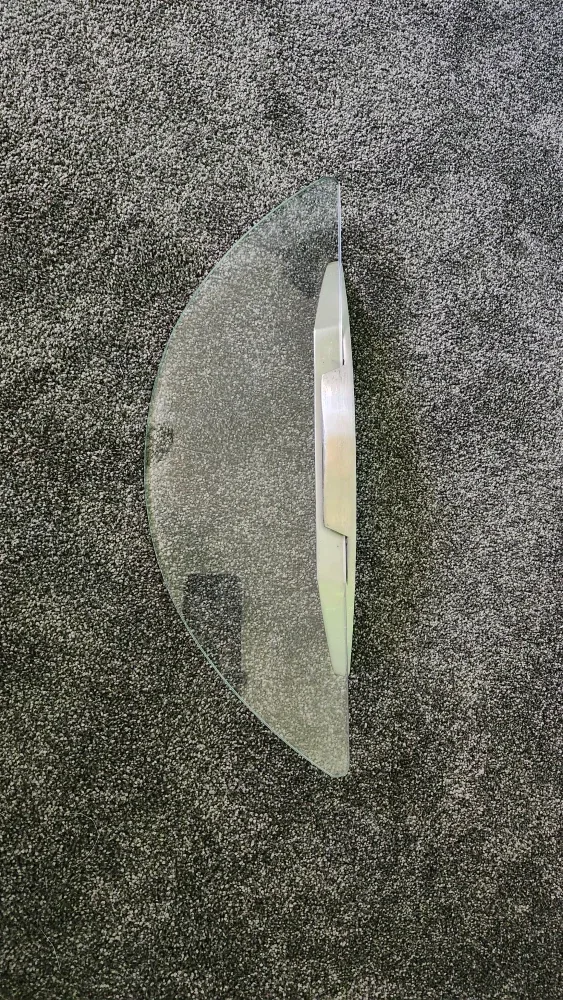 Glass Half-Moon Shelf