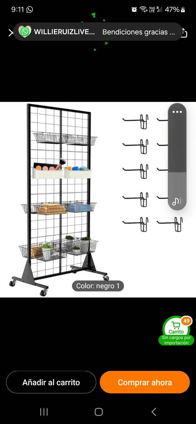 Black Metal Rolling Gridwall Display