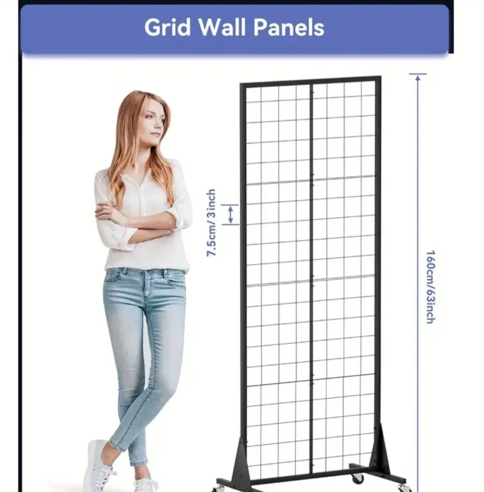 Black Metal Rolling Gridwall Display - photo 2