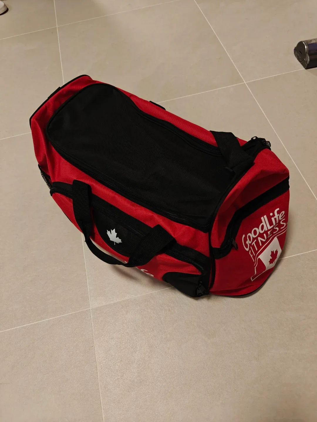 GoodLife Fitness Gym Bag - Red & Black image indicator(2)
