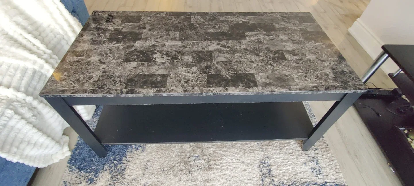 Coffee Table with Shelf, Black Frame image indicator(3)