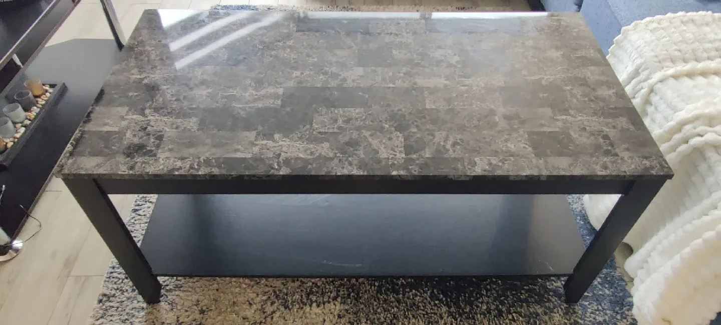 Coffee Table with Shelf, Black Frame image indicator(4)