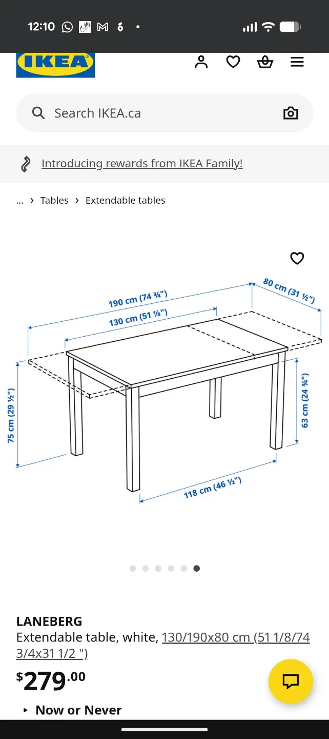 IKEA Extendable Dining Table + 4 Chairs SET image indicator(10)