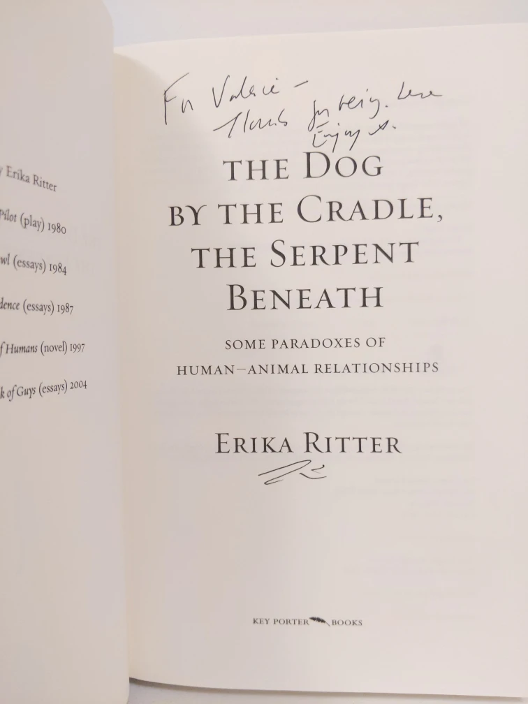 (signed 1st ed'n) The Dog By The Cradle ...by Erika Ritter - photo 2