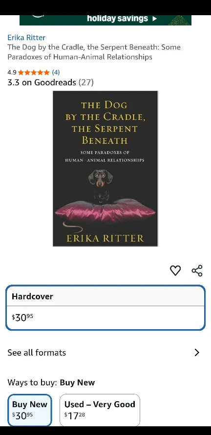 (signed 1st ed'n) The Dog By The Cradle ...by Erika Ritter - photo 3