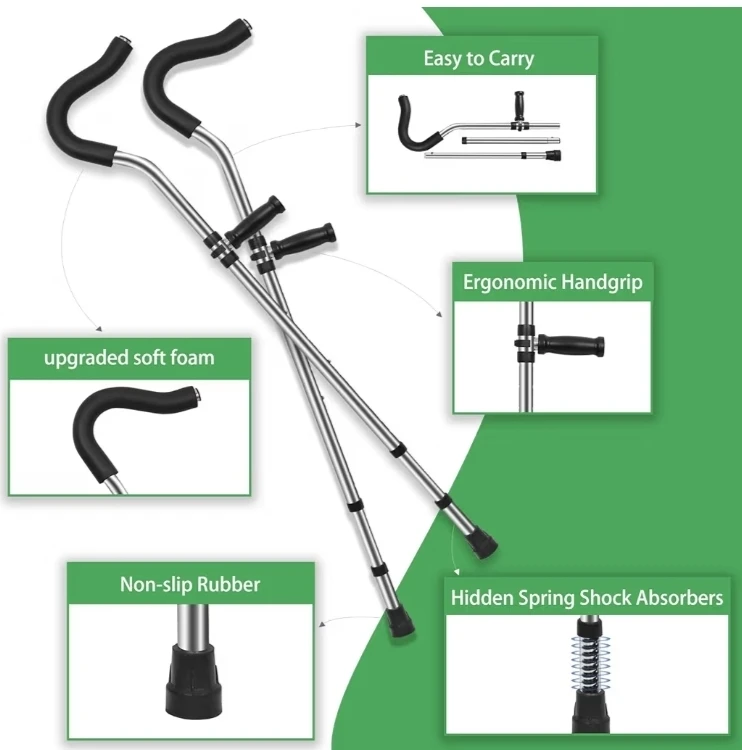 Underarm Crutches - Adjustable - photo 3