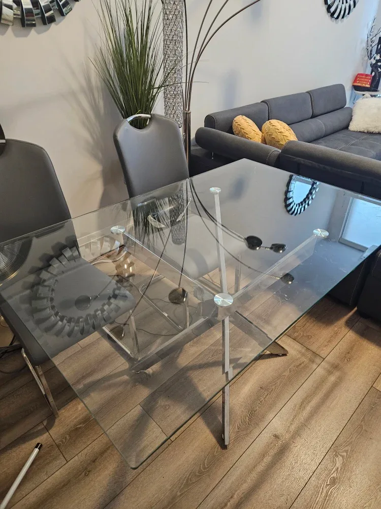 Glass Top Dining Table