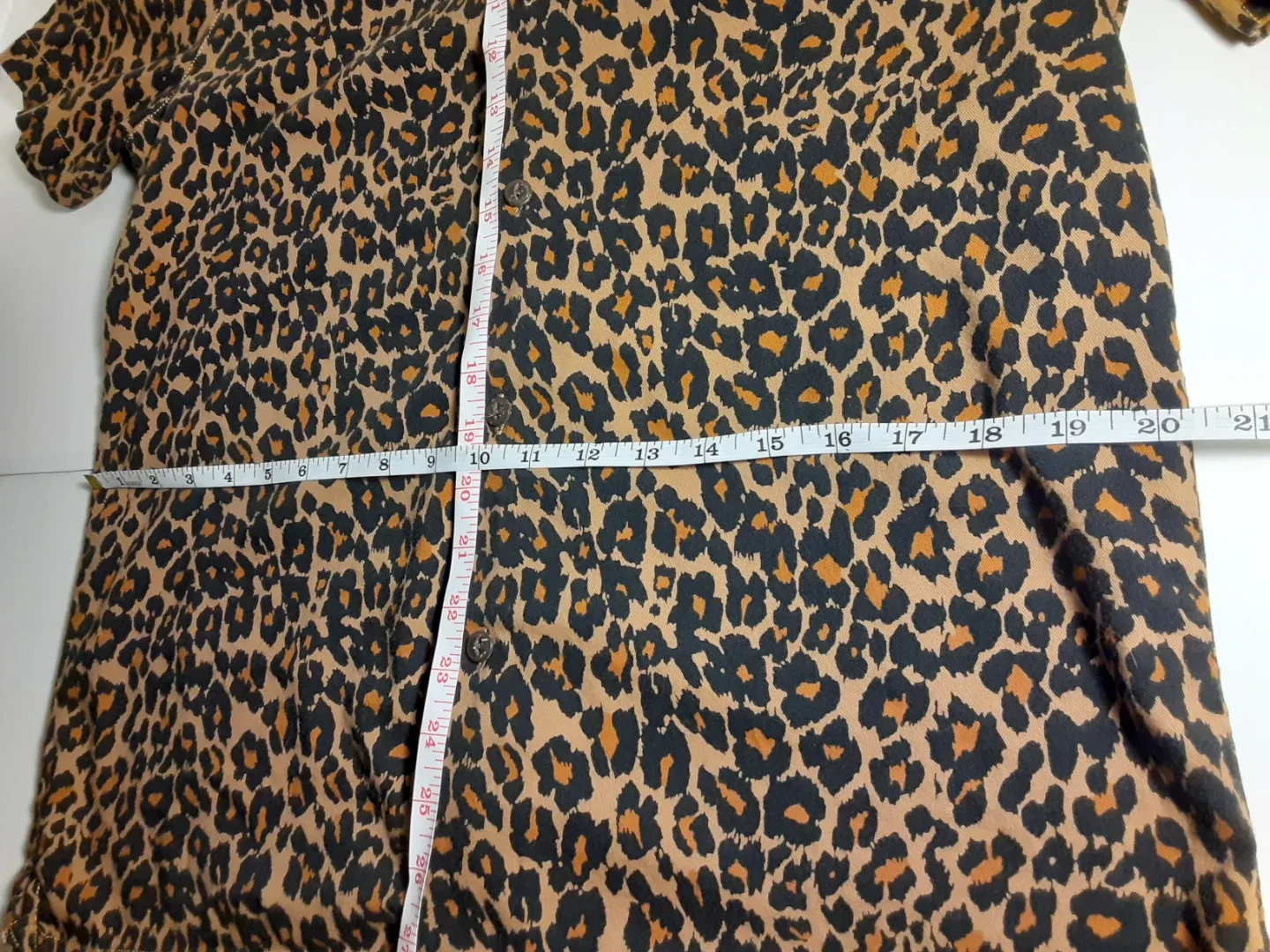 Joe Fresh - Short Sleeve Leopard Print Button-Up Shirt | S: LG image indicator(5)