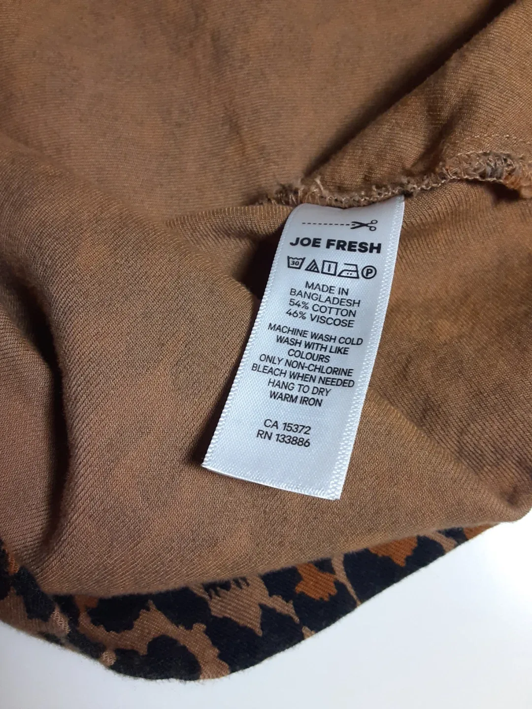 Joe Fresh - Short Sleeve Leopard Print Button-Up Shirt | S: LG image indicator(7)