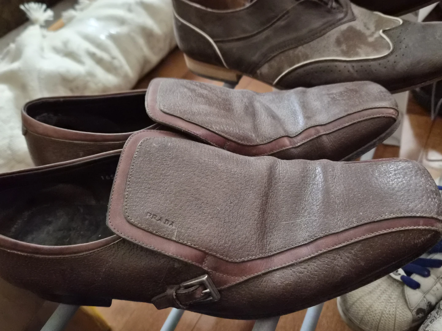 Prada Brown Leather Loafers
