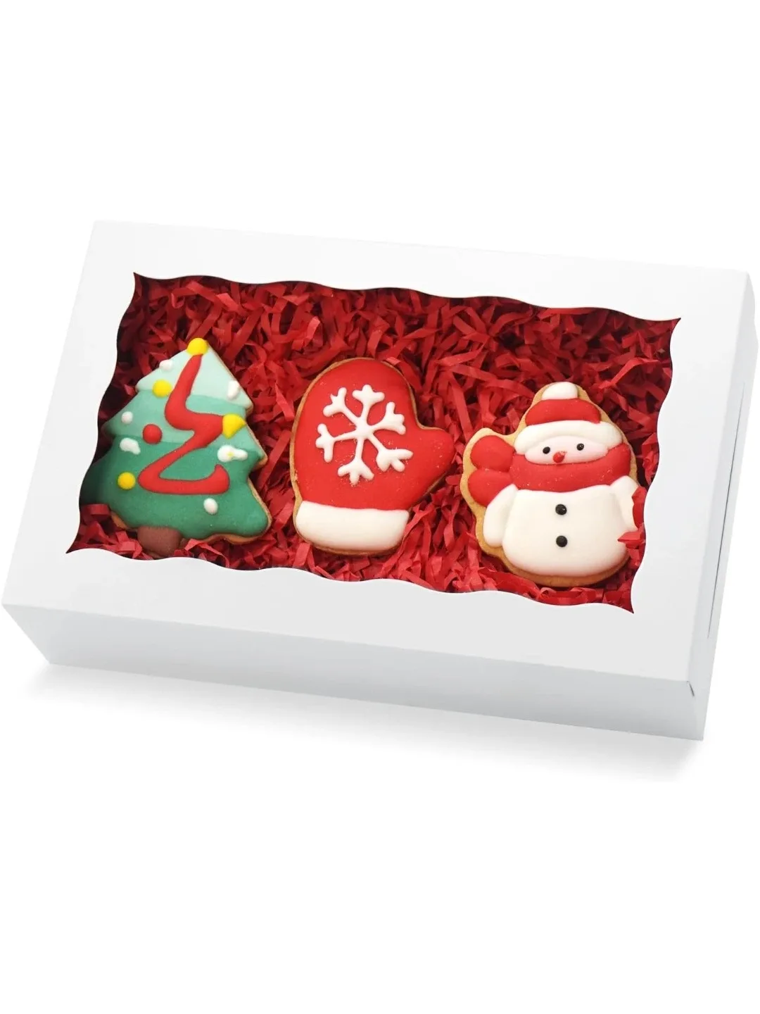 White Cookie/Pastry Gift Box - 8x5x2 inches 24 pcs thumbnail
