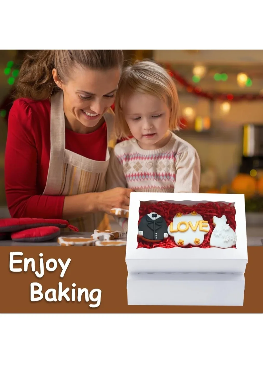 White Cookie/Pastry Gift Box - 8x5x2 inches 24 pcs image indicator(5)