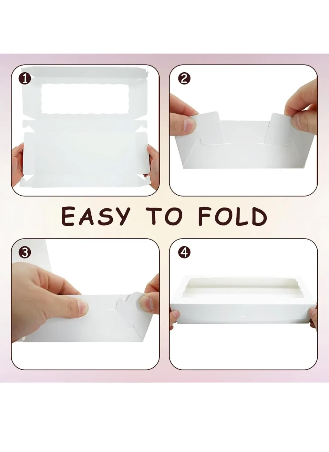 White Cookie/Pastry Gift Box - 8x5x2 inches 24 pcs image indicator(6)