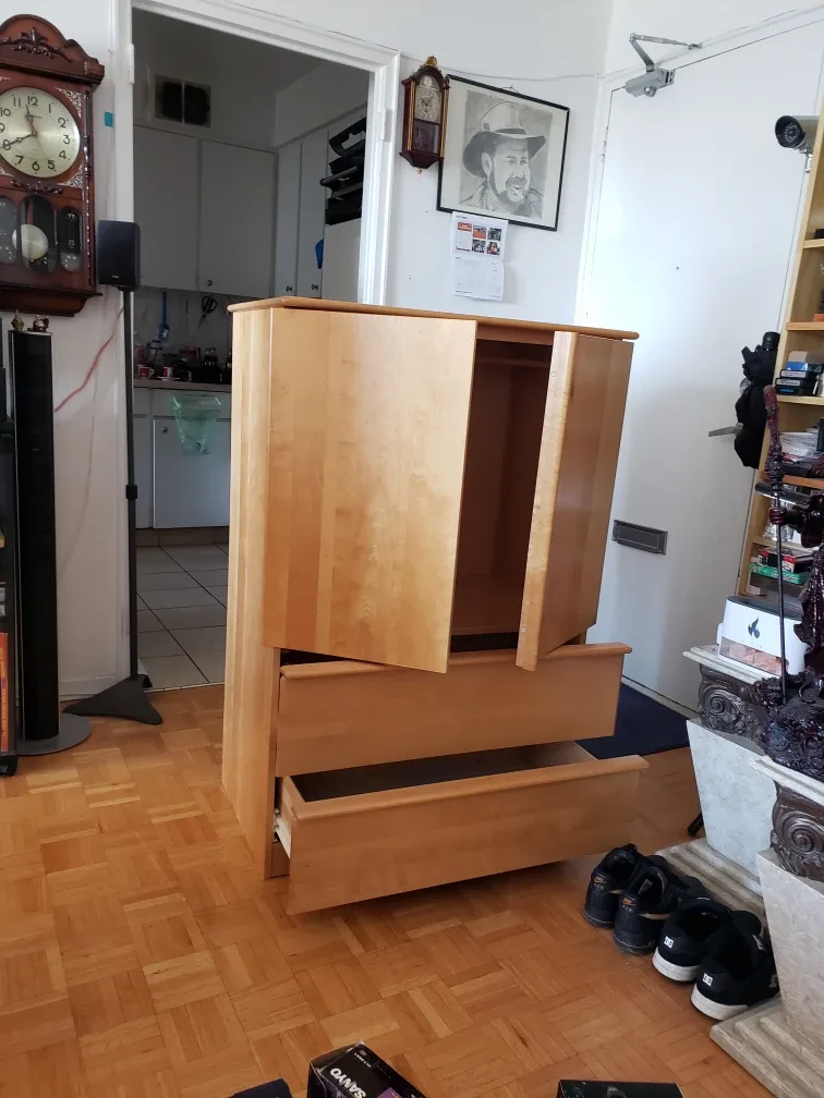 Wooden Armoire with Drawers image indicator(2)