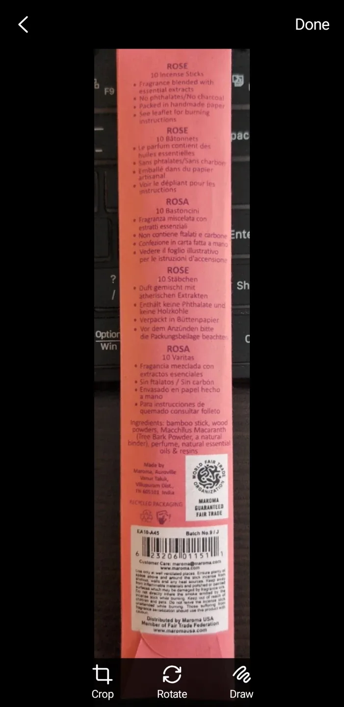 Maroma Rose Incense Sticks - 10 Sticks image indicator(2)