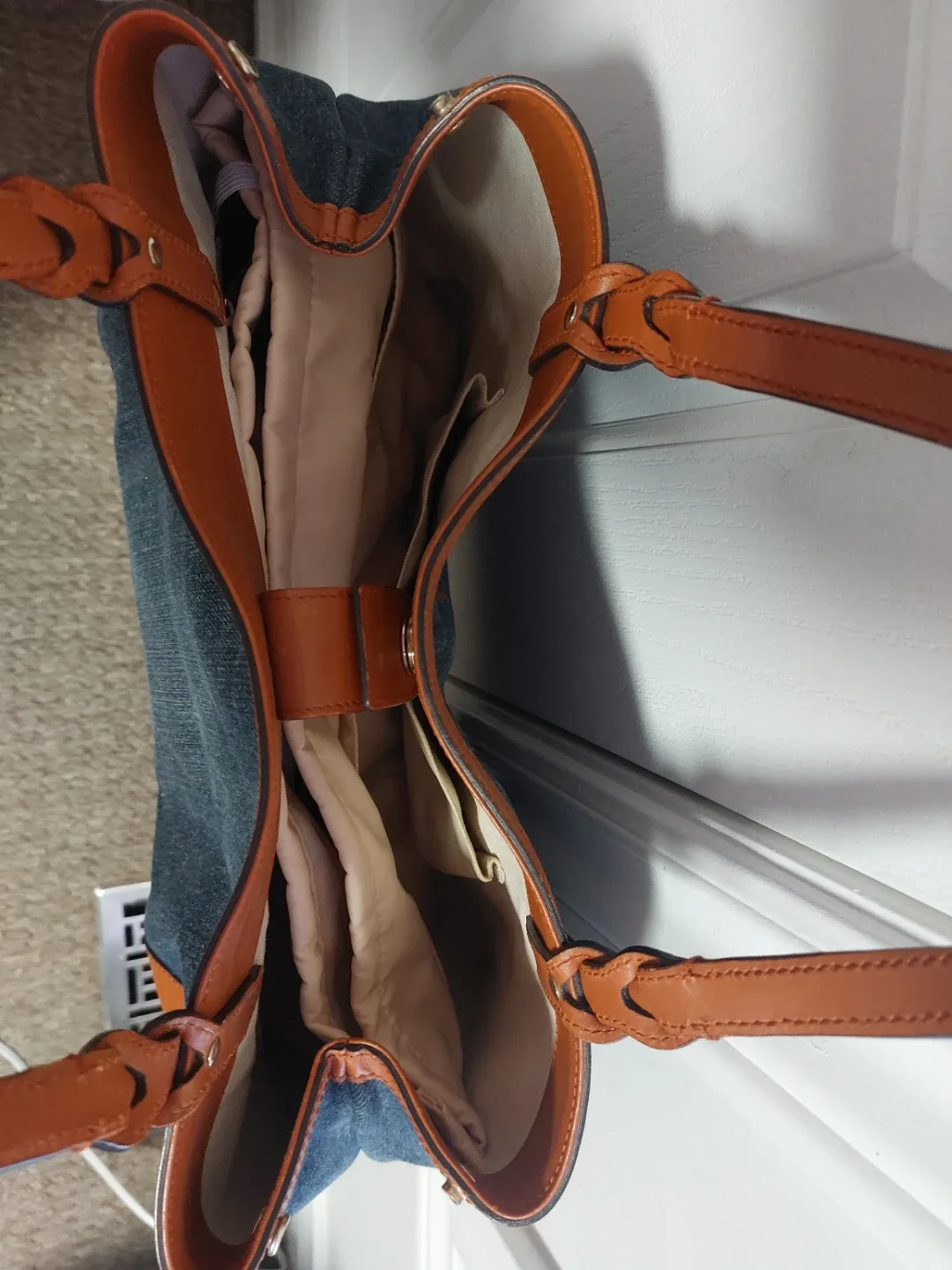 Gucci Denim & Leather Tote Bag image indicator(4)