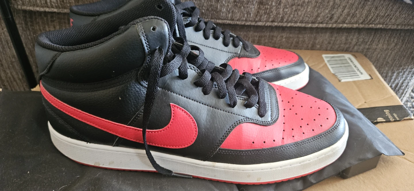 Nike Court Vision Mid Sneakers - Black & Red - photo 2