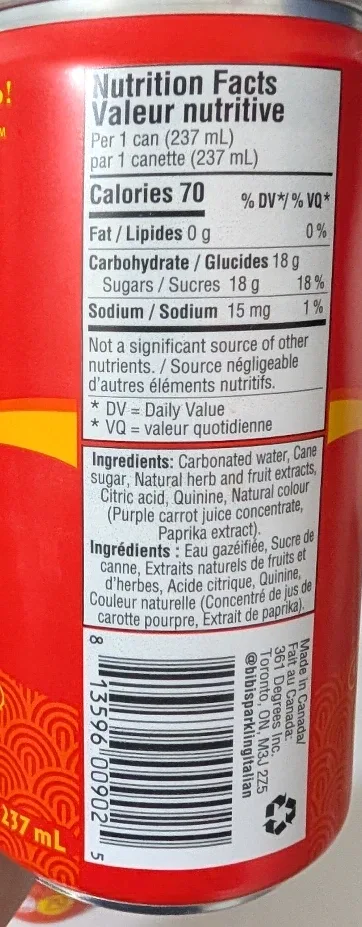 BIBI Aperitivo Soda, Sparkling Italian, Bittersweet image indicator(2)