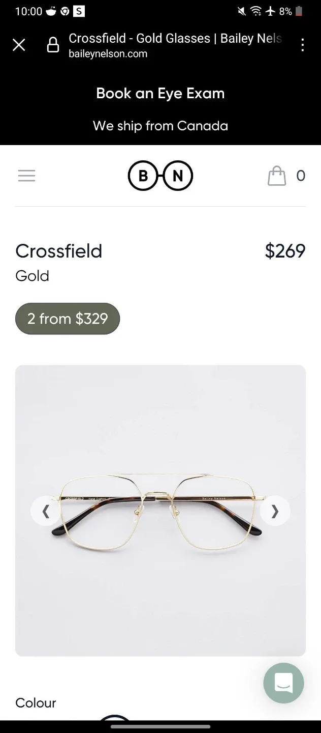 Gold Bailey Nelson glasses image indicator(2)