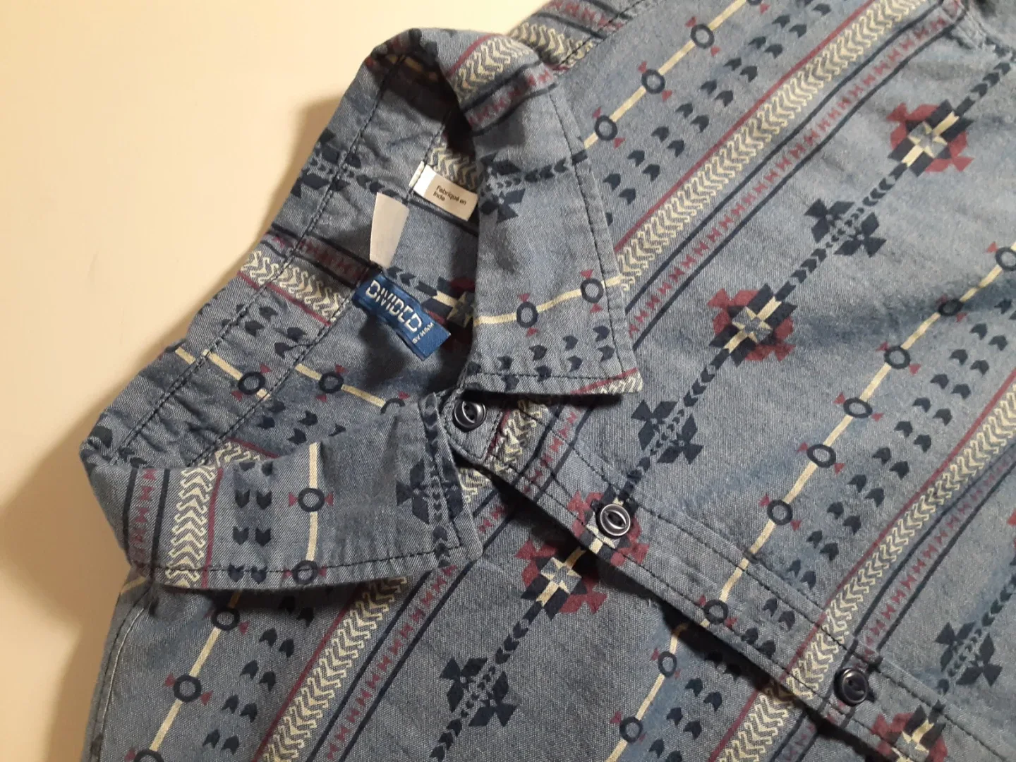 H&M Divided - Long Sleeve Western Styled Button-Up Shirt | S: LG