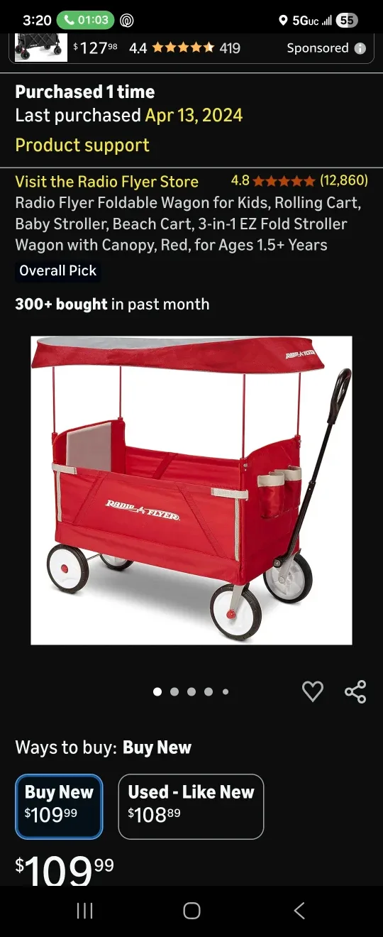 Radio Flyer Foldable Wagon for Kids