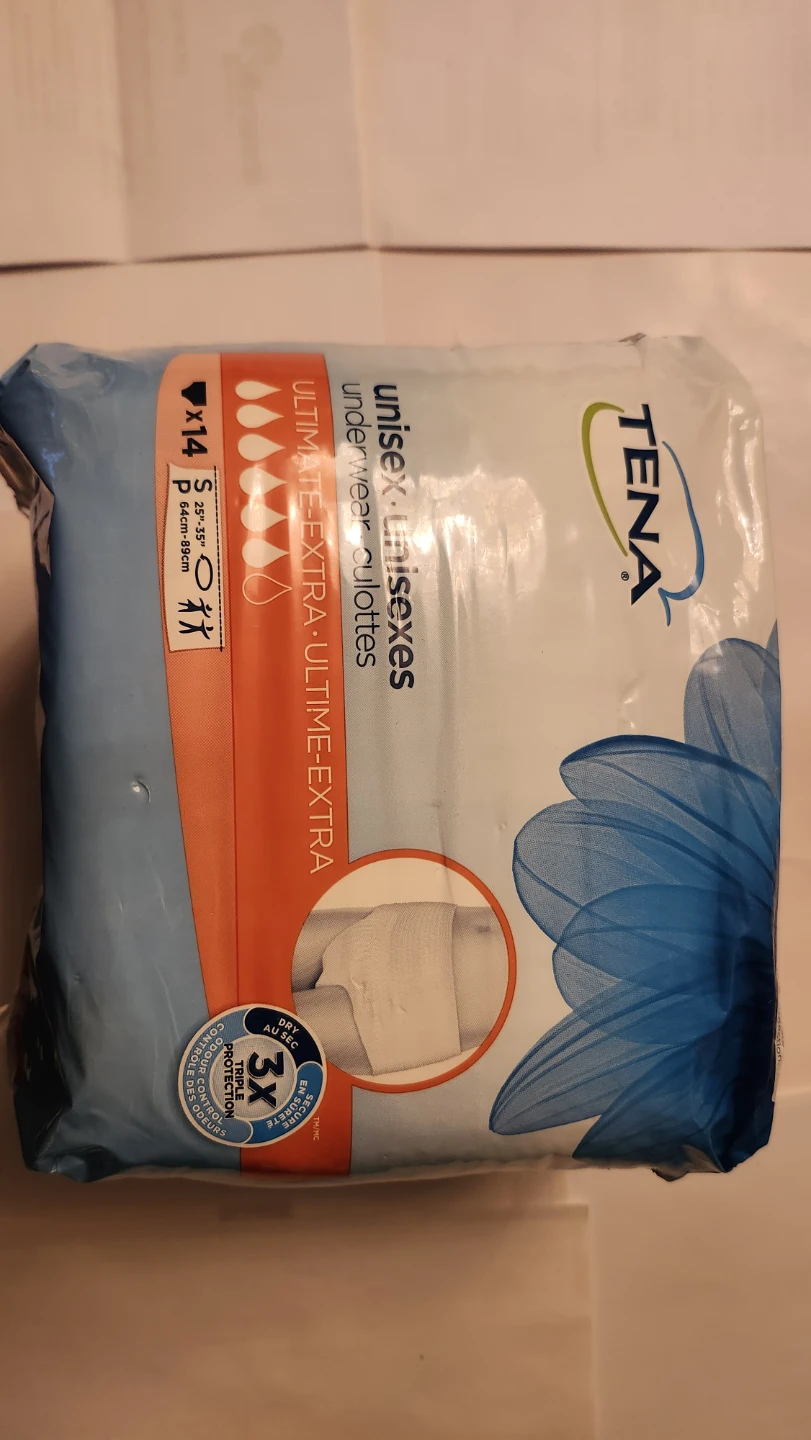 Brand New TENA Unisex Ultimate Extra Underwear, Small, 14 Count