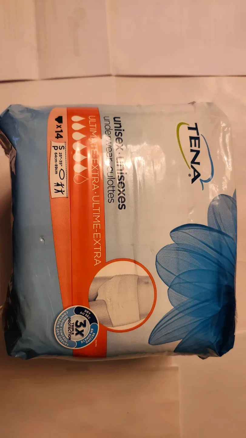 Brand New TENA Unisex Ultimate Extra Underwear, Small, 14 Count