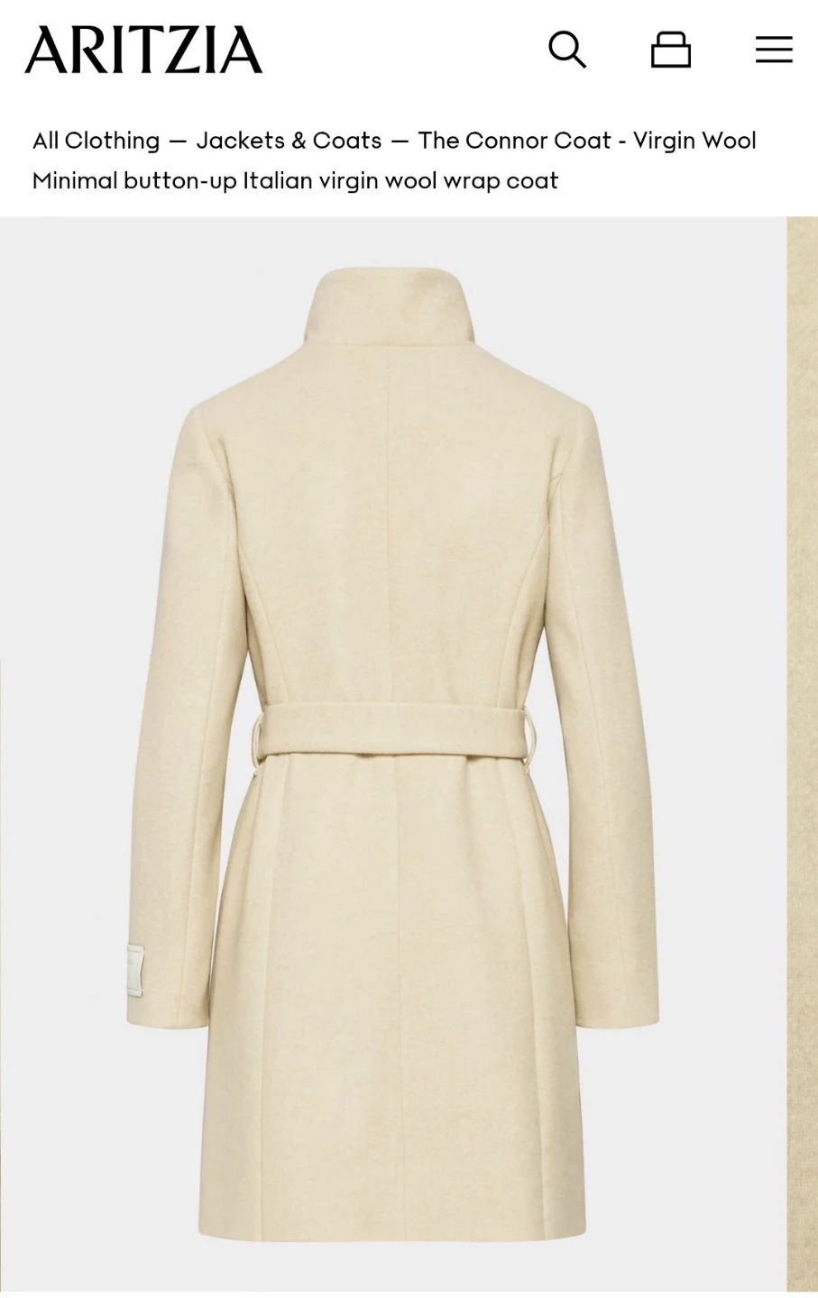 Aritzia The Connor Long Coat - Heather (size M) - photo 2