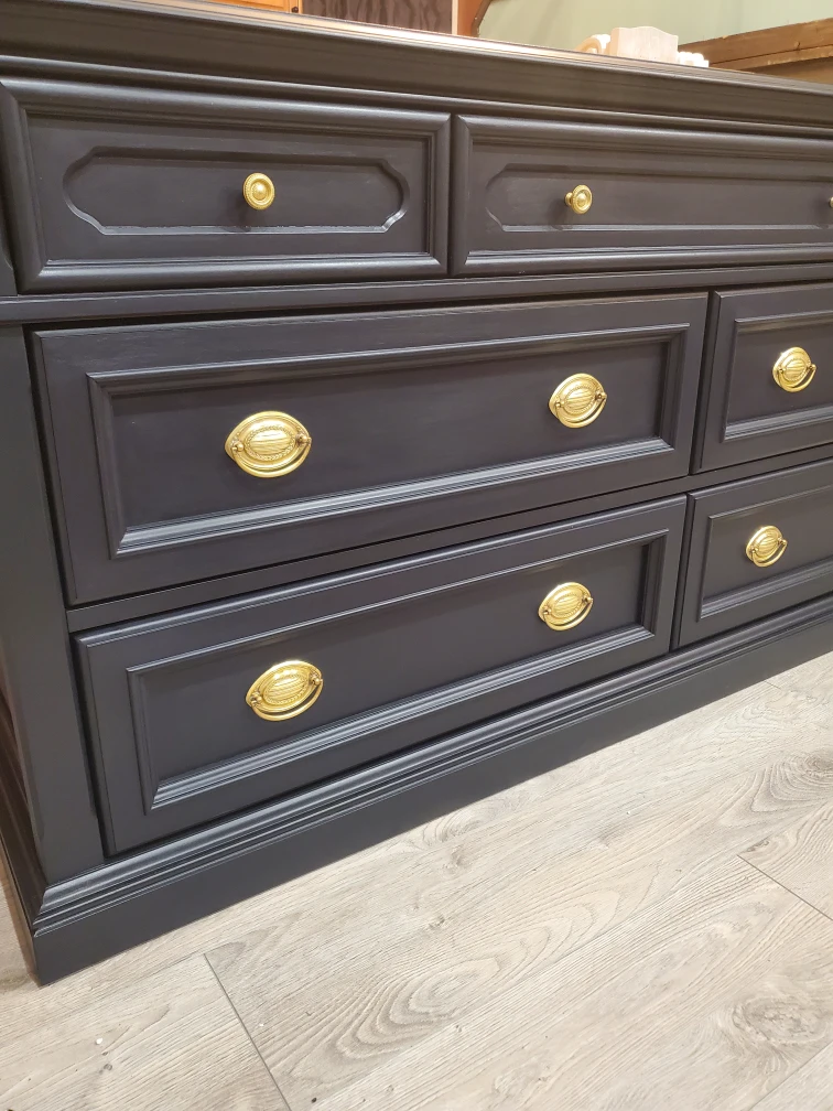 Black Dresser with Gold Hardware - photo 2