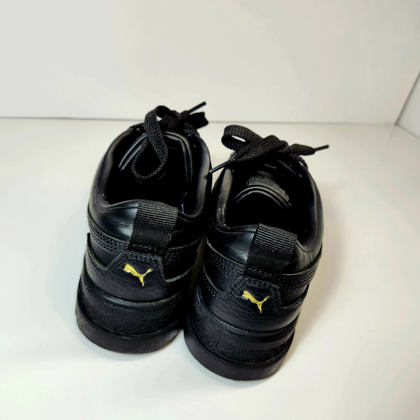 Puma Mayze Leather Platform Sneakers - Black, US 7