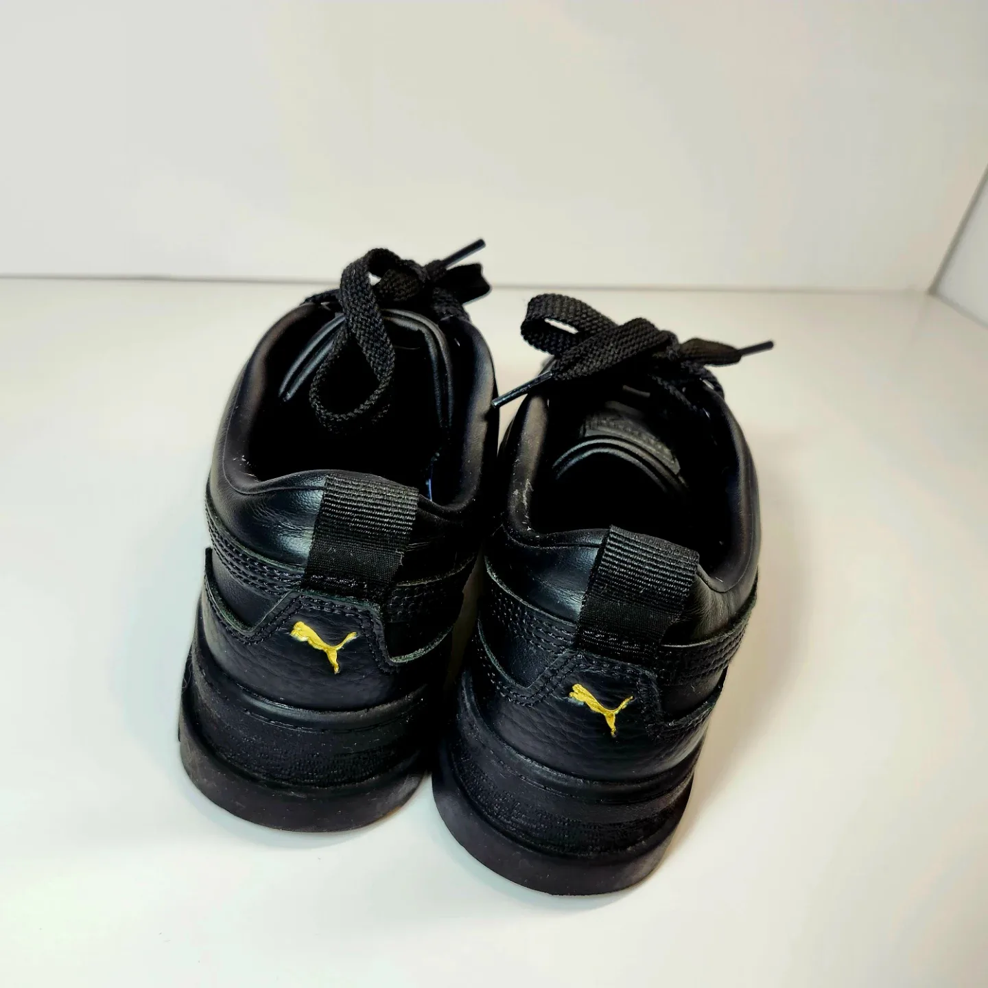 Puma Mayze Leather Platform Sneakers - Black, US 7