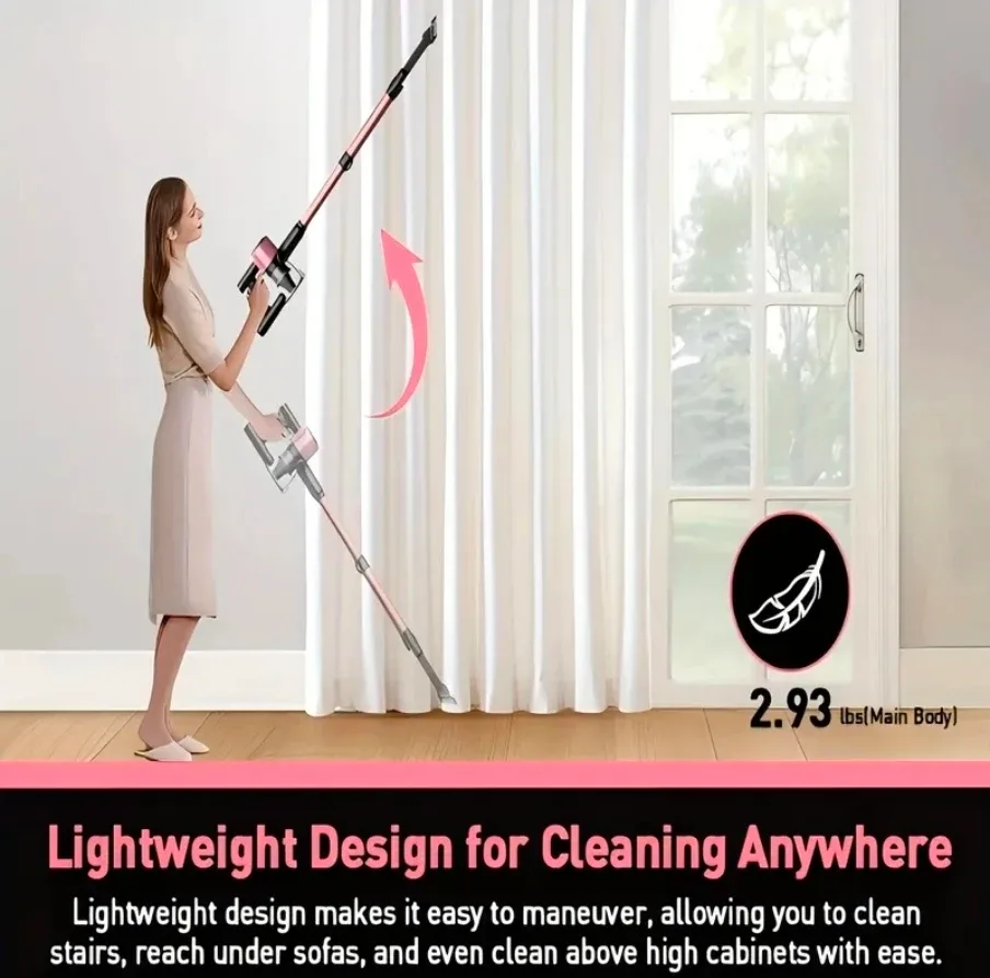 Cordless Stick Vacuum Cleaner - Pink image indicator(9)