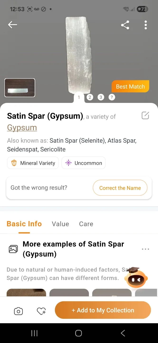 Satin Spar (Gypsum) Crystal image indicator(2)