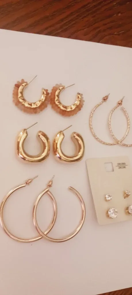 New !! Gold Tone Earrings.   $5 each. image indicator(4)