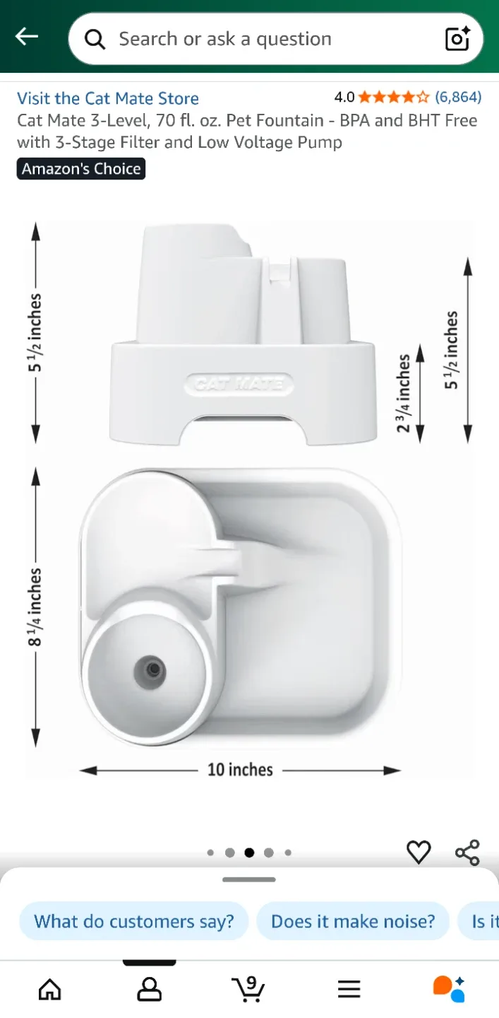 Pet Fountain - Cat Mate 3-Level, 70 fl. oz. image indicator(2)
