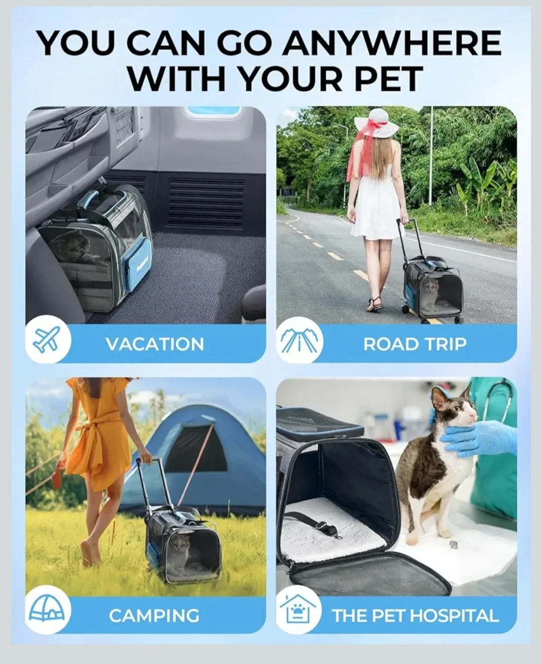 BurgeonNest Rolling Pet Carrier - Brand New! image indicator(6)