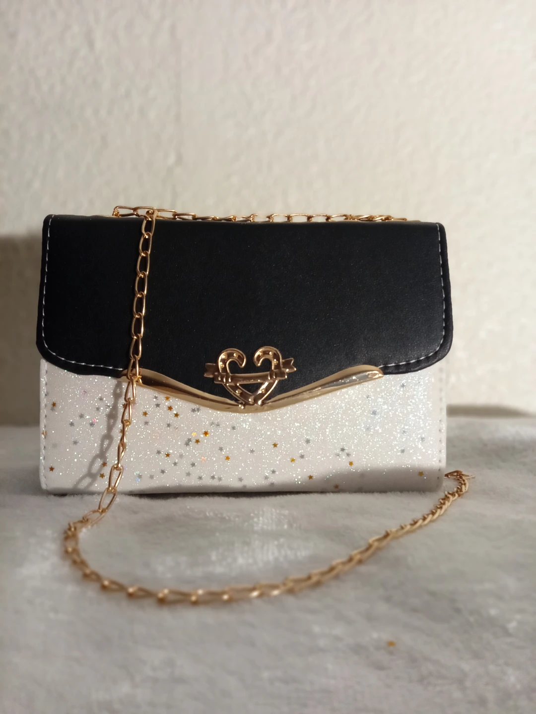 Black & White Chain Shoulder Bag