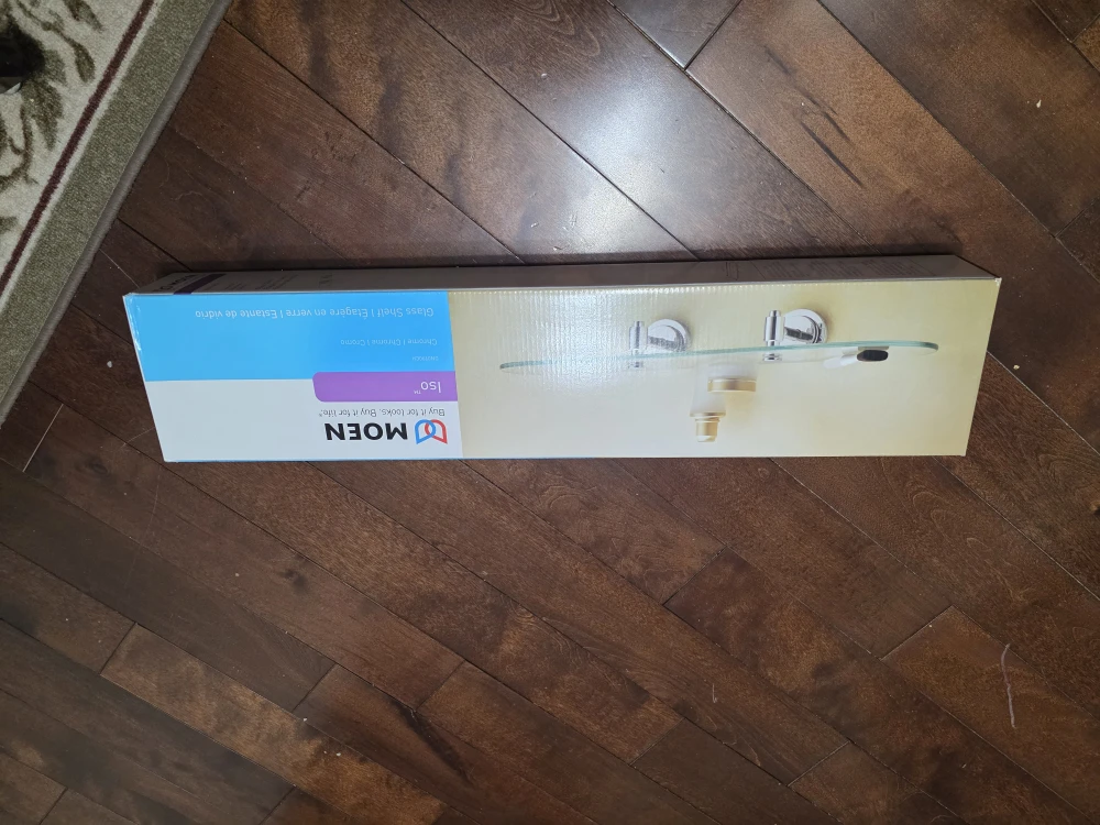 Moen Iso Glass Shelf, Chrome Finish