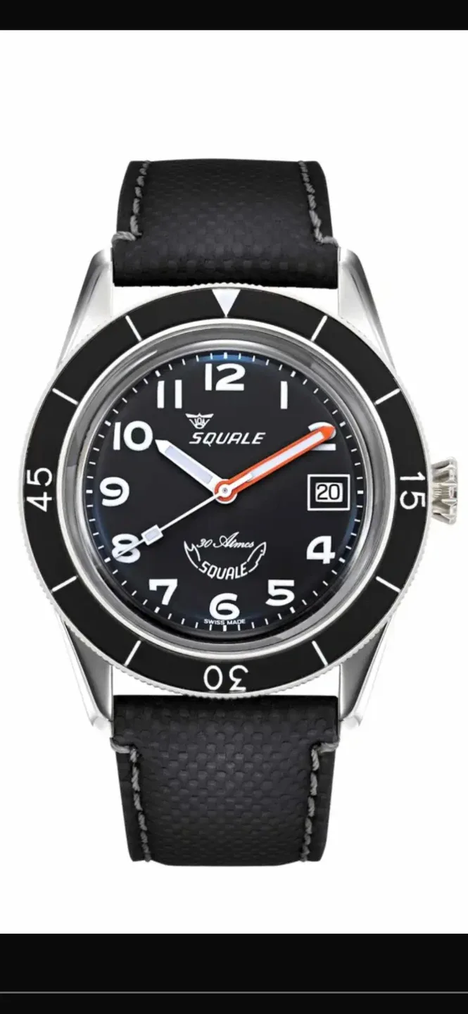 Squale Sub-39 Black Arabic Watch