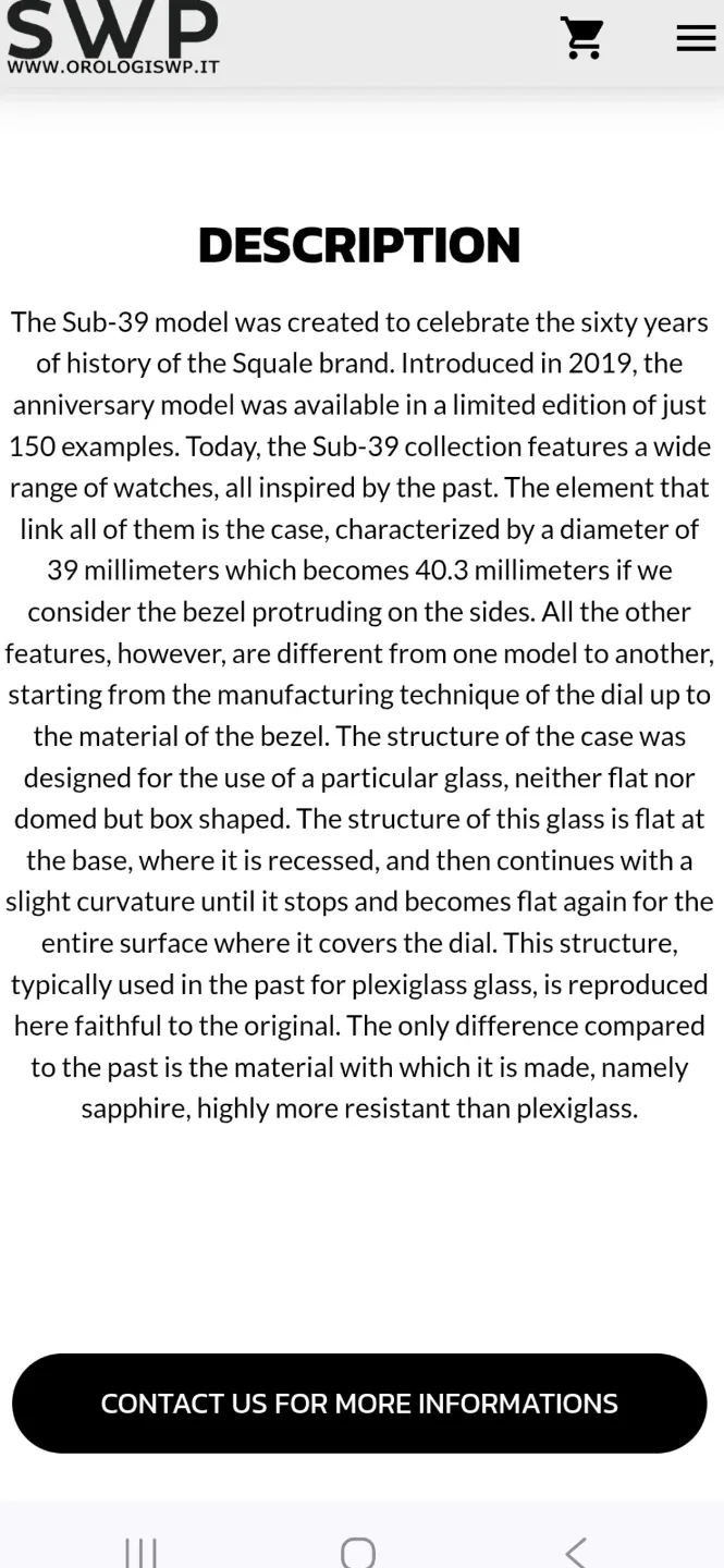 Squale Sub-39 Black Arabic Watch image indicator(3)