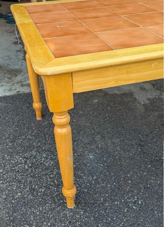 Wood Dining Table with Tile Inlay image indicator(6)