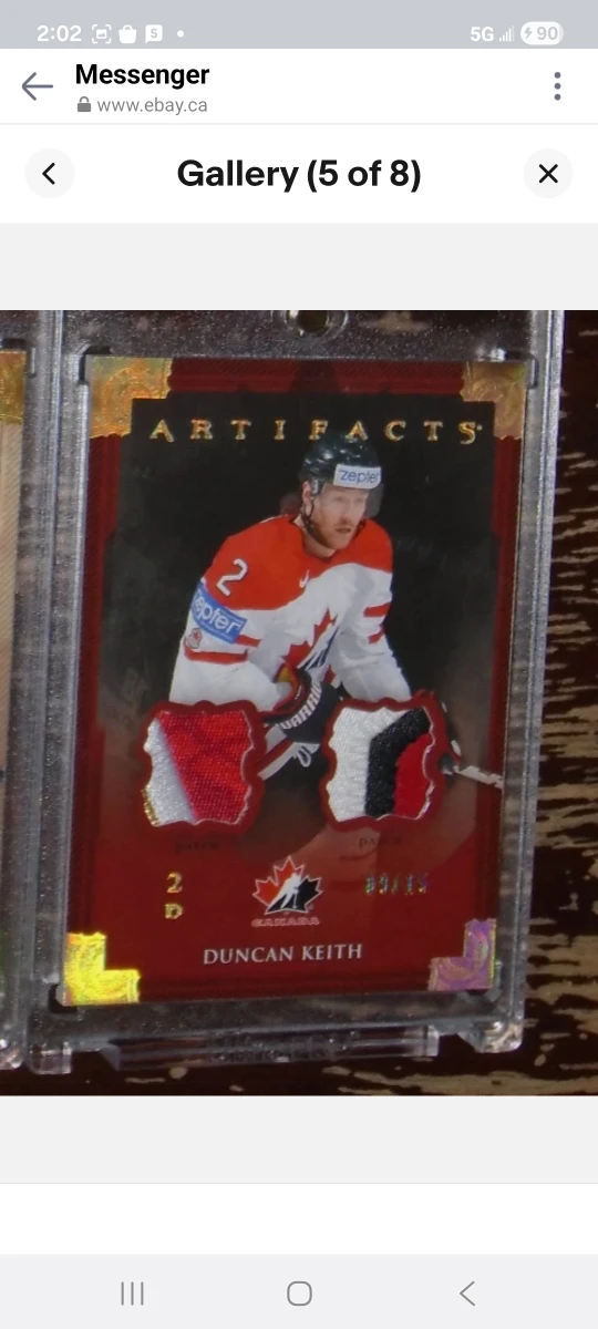 Duncan Keith Artifacts Hockey Card/Team Canada/blackhawks - photo 5