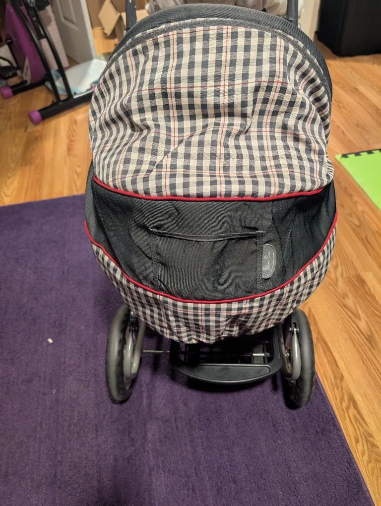 Plaid  Baby doll Stroller image indicator(5)