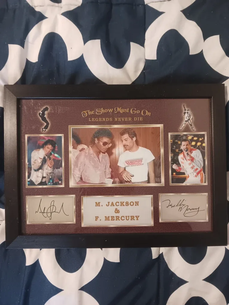 Michael Jackson & Freddie Mercury Framed Picture