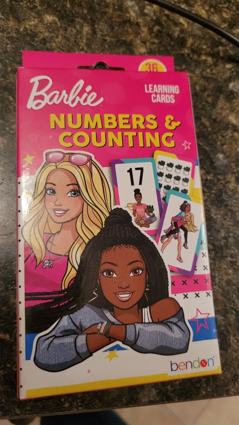 Barbie Numbers & Counting Learning Cards - New
