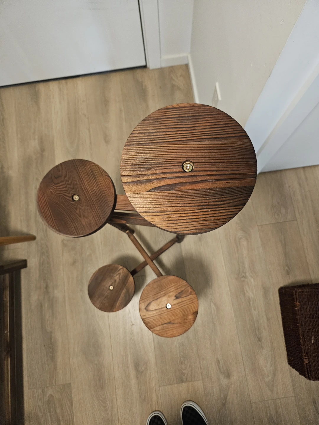 Wood Plant Stand - Brown - photo 3