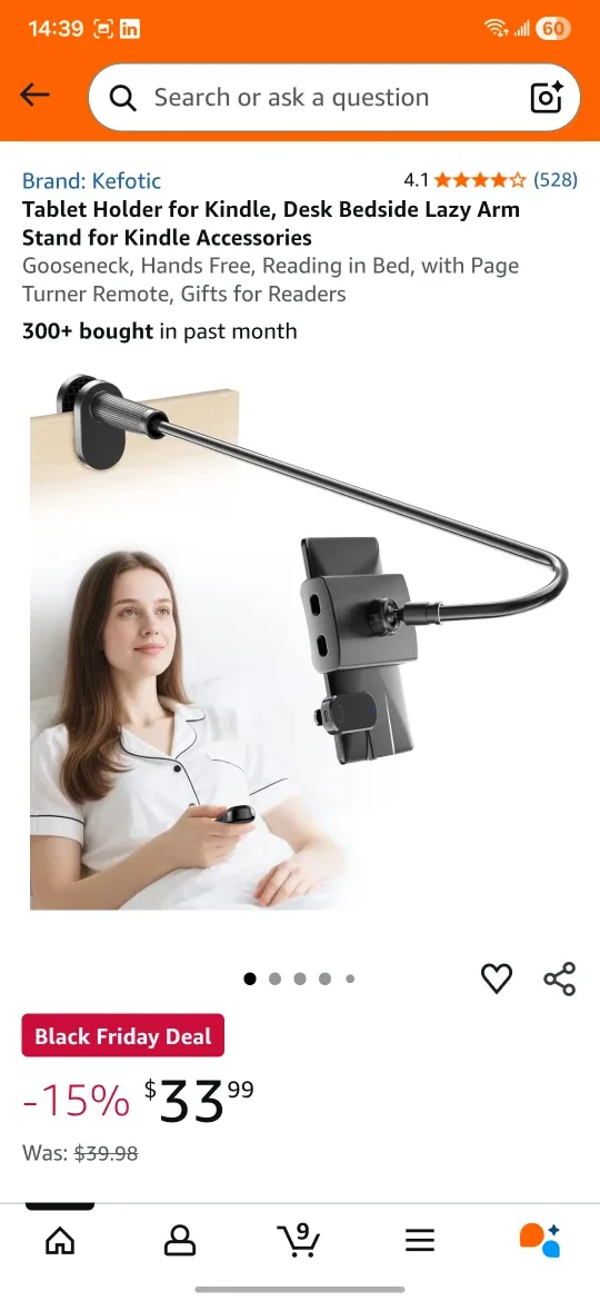 Kefotic Tablet Holder with Remote